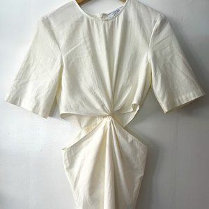 & Other Stories White Cut Out Mini Dress